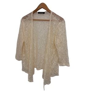 JULIA Divina vintage open lace vest cream